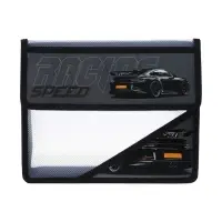 Папка д/тетрадей А5 клапан на липучке пластик "Черная тачка", 1 отделение 230*190*50