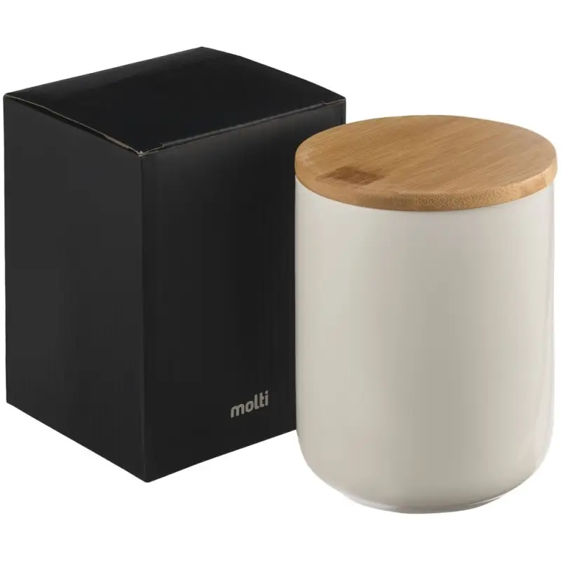 Банка для хранения Bambic с бамбуковой крышкой Банка для хранения Bambic с бамбуковой крышкой