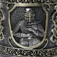 Кружка средневековая &laquo;Рыцарь&raquo;, 400 мл, нержавеющая сталь, серебристая