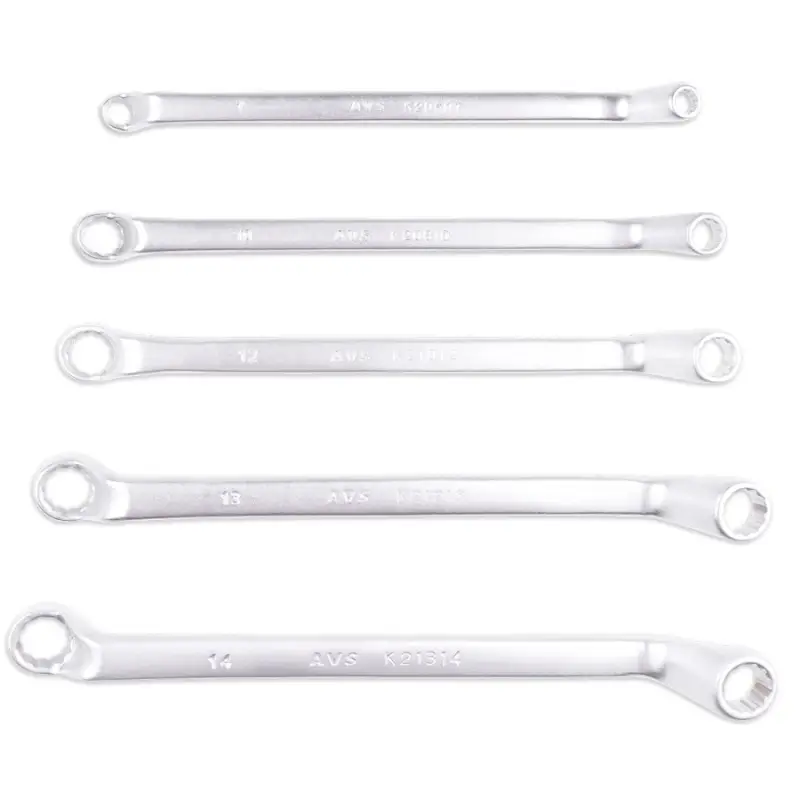 Набор ключей гаечных накидных изогнутых в сумке (6-24 мм) (9 предметов) AVS K2N9M