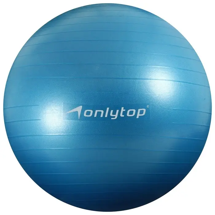 Фитбол ONLYTOP, d=85 см, 1400 г, антивзрыв, голубой