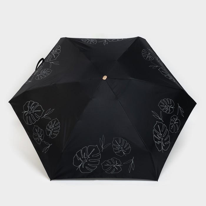 Зонт женский «Тропические листья», 6 спиц, складывается в размер телефона. Зонт женский «Тропические листья», 6 спиц, складывается в размер телефона.