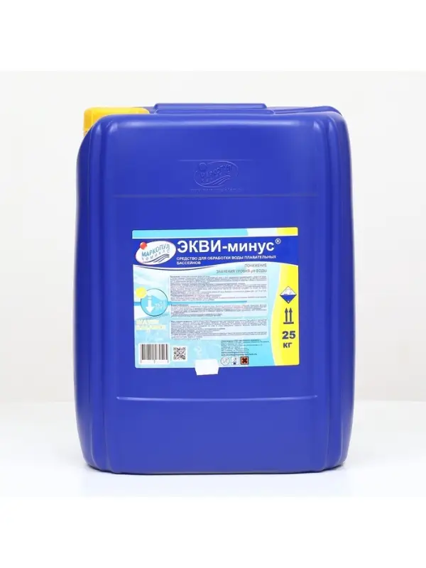 Жидкое средство для понижения уровня рН воды &laquo;ЭКВИ-минус&raquo;, 25 кг