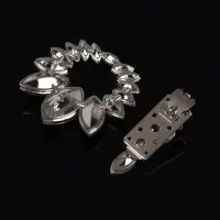 Декоративная застёжка, 9.6&times;6 см, цвет серебряный
