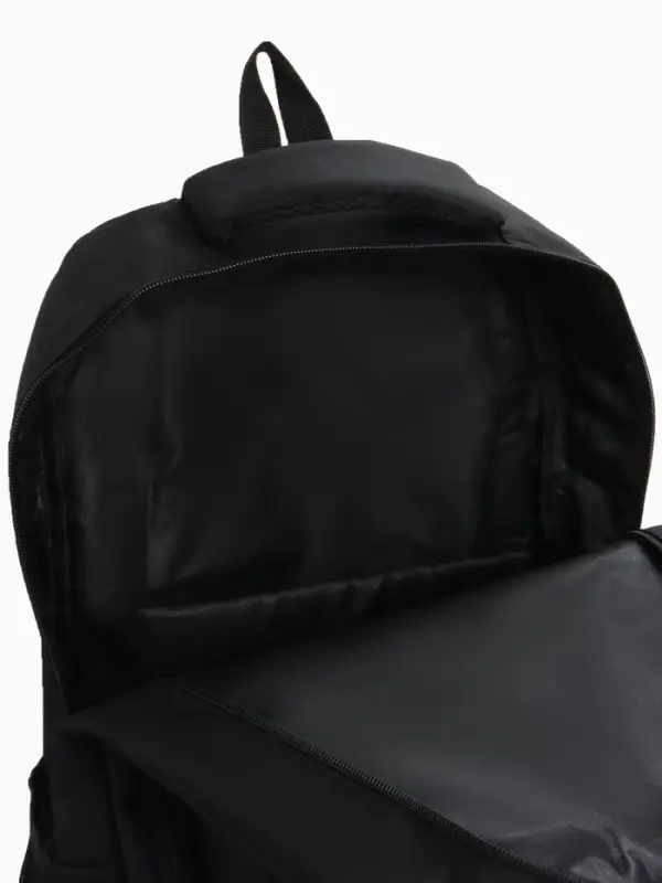 Рюкзак школьный, 1 отделение на молнии, 4 кармана, 35&times;18&times;50 см, чёрный