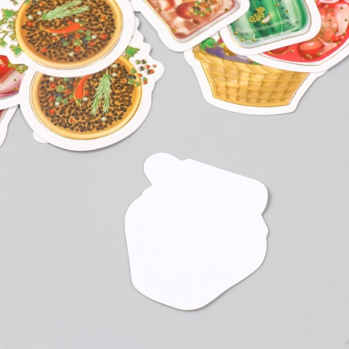 Наклейки для творчества "Домашние заготовки" тиснение золото набор 48 шт 9х7х0,8 см