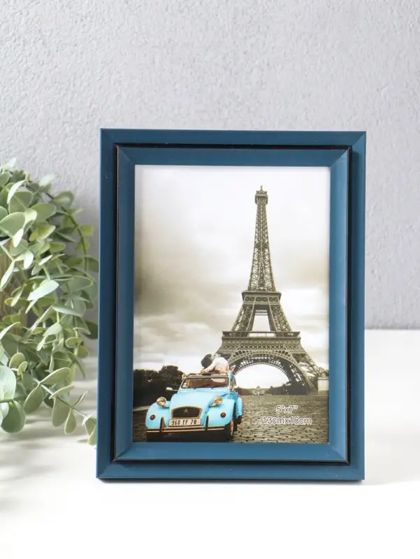 Фоторамка пластик 13х18 см "Остин" иссиня-чёрный 21,5х16,5х1,5 см