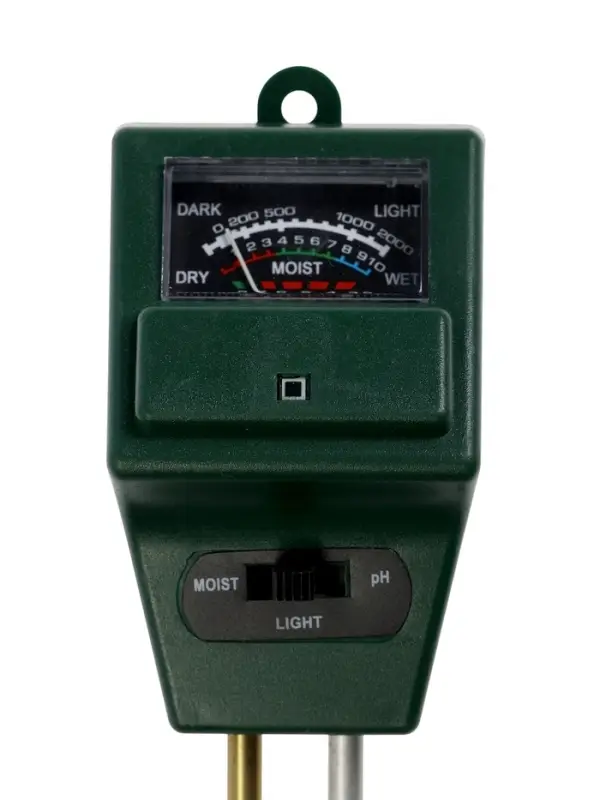 Прибор для измерения влажность/pH/кислотность почвы, зеленый
