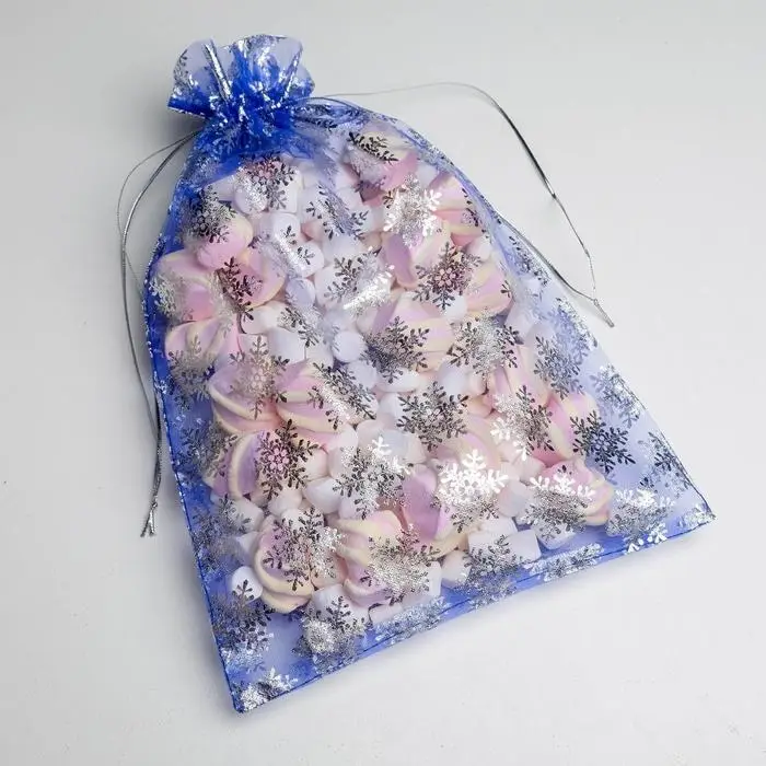 Мешочек подарочный органза «Снежинки», 20 х 30 см +/- 1.5 см Мешочек подарочный органза «Снежинки», 20 х 30 см +/- 1.5 см