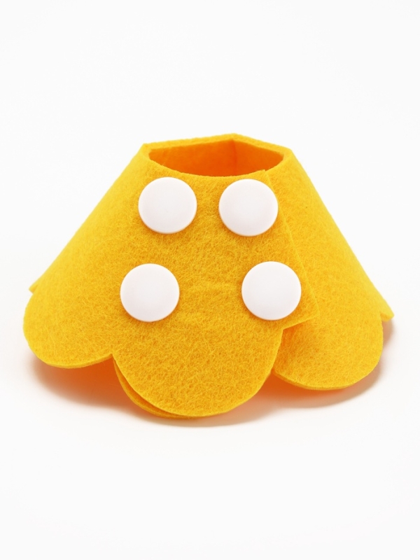 Ветеринарный воротник из фетра  Ветеринарный воротник из фетра "Ромашка", размер XS, жёлтый