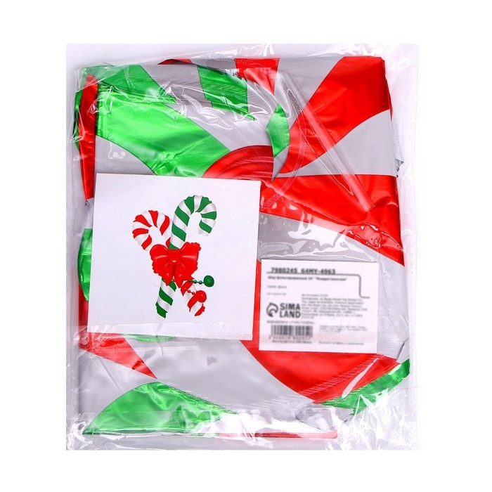 Шар фольгированный 24" &laquo;Рождественский&raquo;