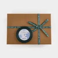 Лента атласная &laquo;С Новым годом!&raquo;, 1 см &times; 23&plusmn;1 м, зеленая