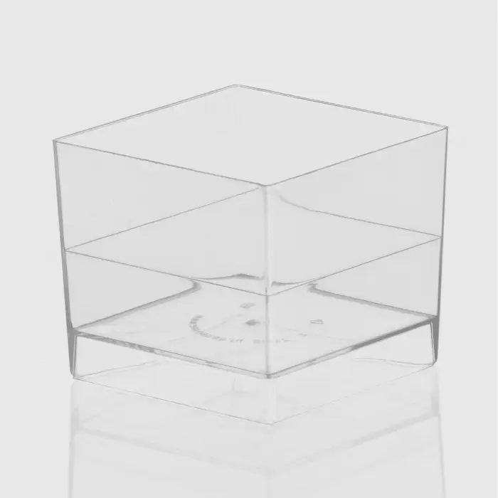Форма пластиковая одноразовая для фуршета «Куб», 60 мл, прозрачная
