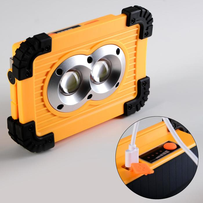 Светодиодный прожектор, 15 Вт, 2400 мАч, солнечная батарея, USB, зарядка для телефона Светодиодный прожектор, 15 Вт, 2400 мАч, солнечная батарея, USB, зарядка для телефона