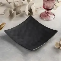 Блюдо сервировочное &laquo;Чёрный Восток&raquo;, 17.5&times;3 см, пластик, чёрное