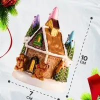 Светодиодная фигура &laquo;Дом печеньки&raquo;, 10&times;7 см, 4 LED, от батареек, свечение тёплое белое