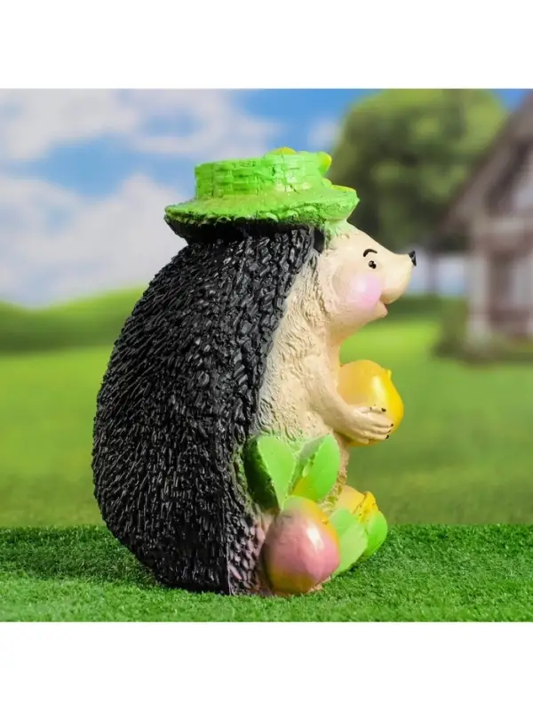 Садовая фигура из гипса &laquo;Ёжик с тремя яблоками&raquo;, 20&times;15&times;27 см