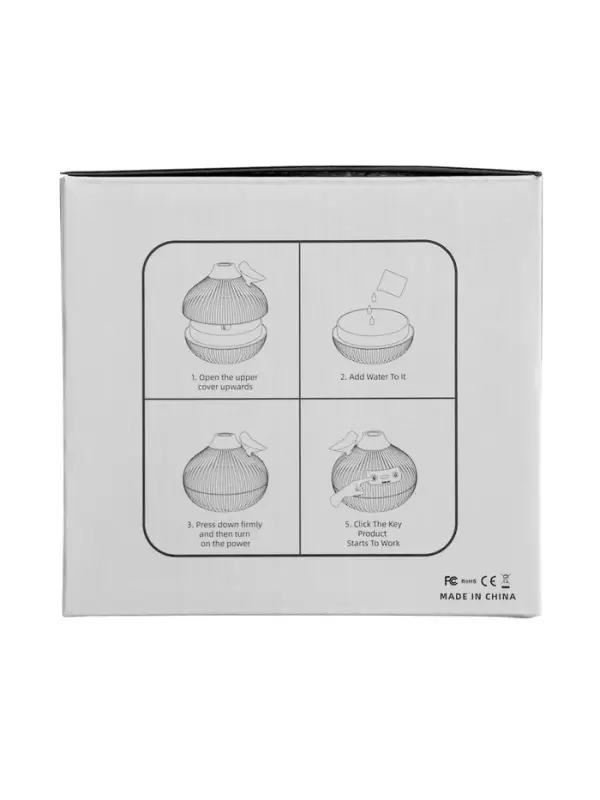 Увлажнитель воздуха HM-7, ультразвуковой, до 15 м², 2 Вт, 300 мл, белый