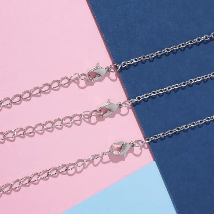 Кулоны парные &laquo;Троица&raquo;, 45 см, цвет серебро