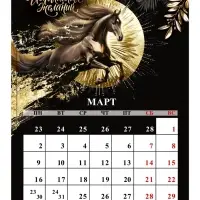 Календарь на ригеле «С новым годом 2026» Календарь на ригеле «С новым годом 2026»