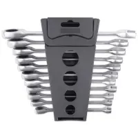 Набор ключей гаечных комбинированных трещоточных в пластике (8-19 мм) (11предметов) AVS K6N11P