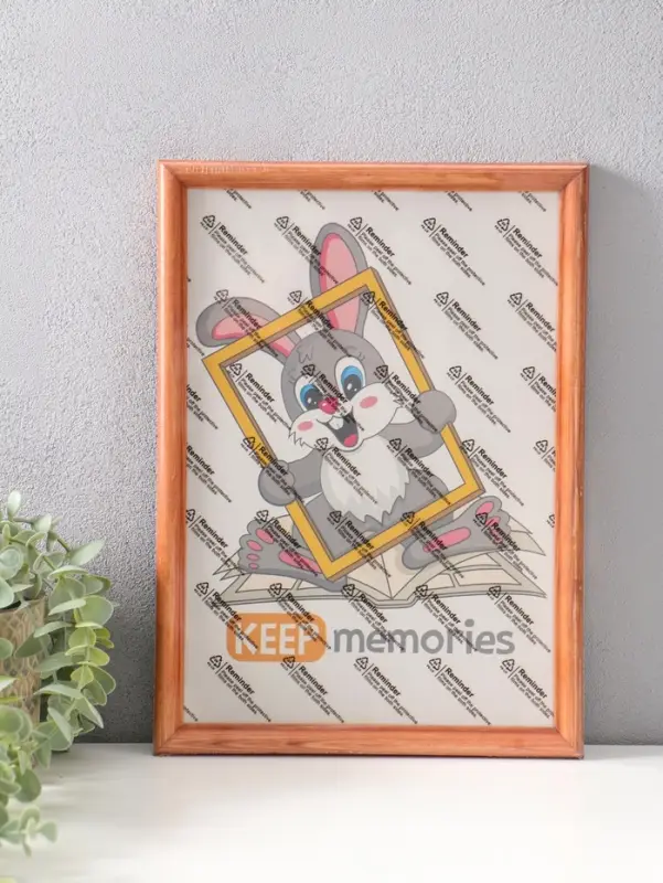 Фоторамка дерево 21х30 см, орех №1 (пластиковый экран)