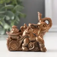 Фигура «Слоник с мешком денег», 6.5×4×8.5 см, бронза