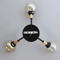 Люстра потолочная BayerLux &laquo;Гундер&raquo;, 3хЕ27, 40 Вт, черный, 57&times;57&times;25 см