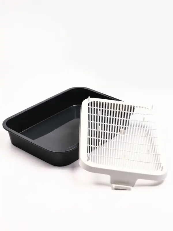 Туалет для кошек &laquo;Белла мини&raquo;, 35&times;26&times;6 см, с сеткой, пластик, серый