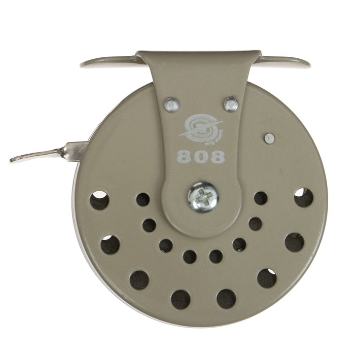 Катушка инерционная, металл, диаметр 6.5 см, цвет серый, 808 Катушка инерционная, металл, диаметр 6.5 см, цвет серый, 808