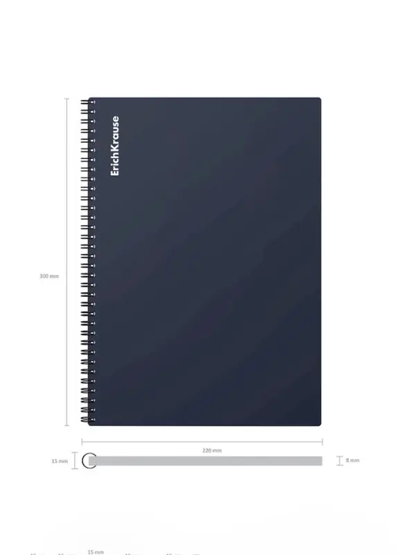 Тетрадь на спирали ErichKrause. Classic А4, 60 листов, в клетку, пластиковая обложка, блок офсет, МИКС