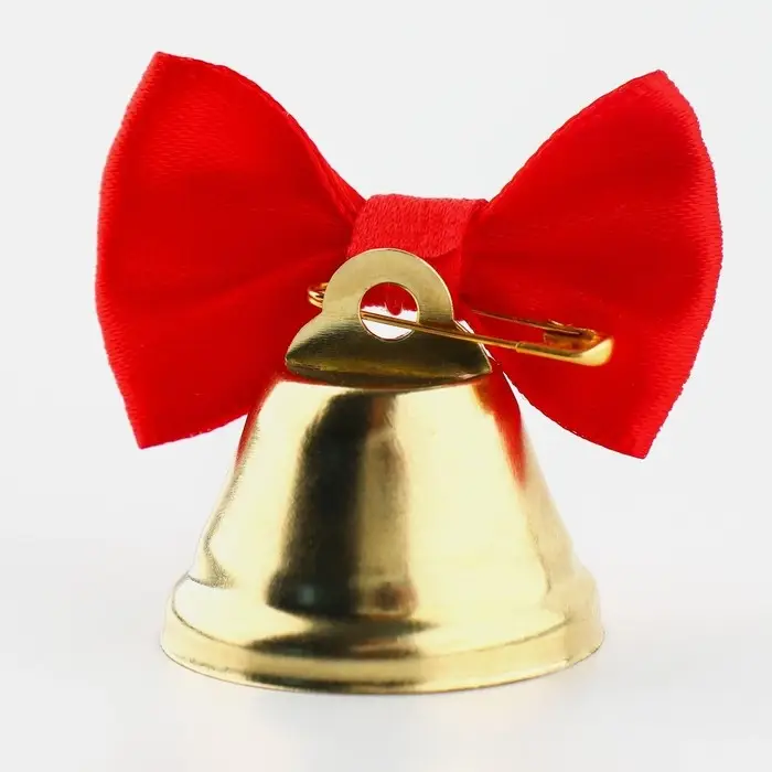 Колокольчик на булавке с бантом на выпускной, красный, d = 2,6 см Колокольчик на булавке с бантом на выпускной, красный, d = 2,6 см