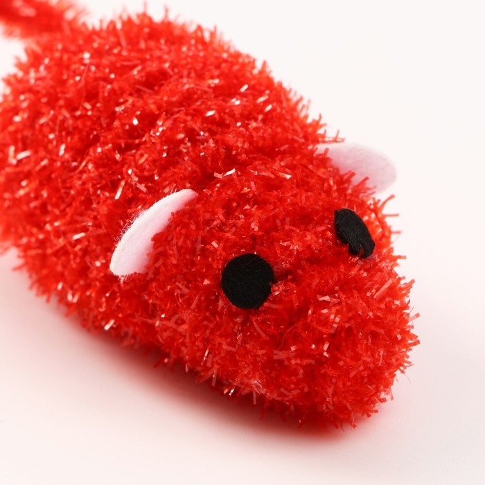 Мышь-погремушка 7 см,  микс цветов Мышь-погремушка 7 см,  микс цветов