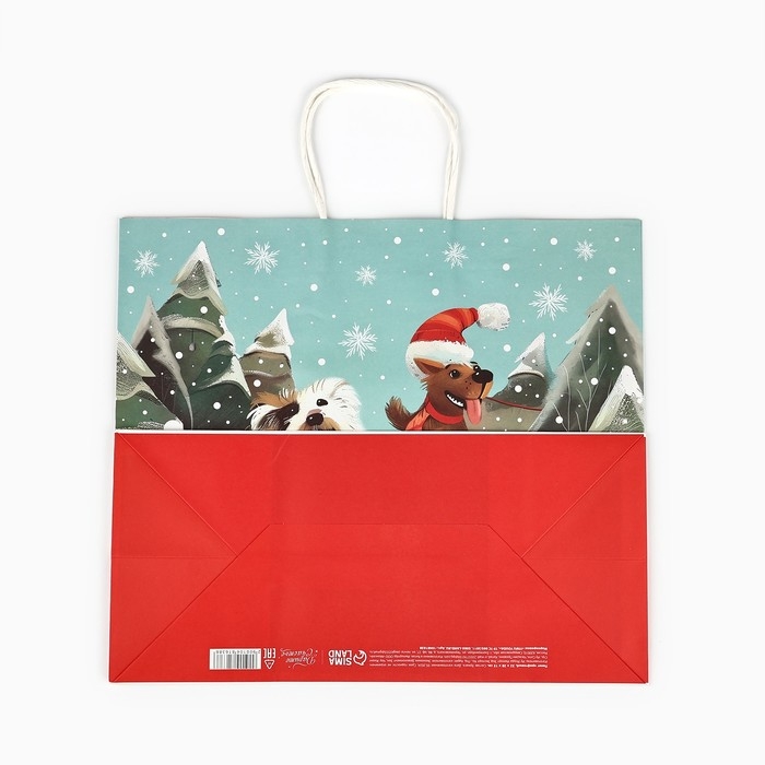 Пакет подарочный новогодний крафтовый «Сказочного нового года», 28 х 15 х 32 см , Новый год Пакет подарочный новогодний крафтовый «Сказочного нового года», 28 х 15 х 32 см , Новый год