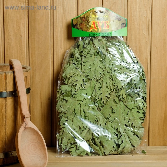 Веник для бани дубовый, в индивидуальной упаковке Веник для бани дубовый, в индивидуальной упаковке