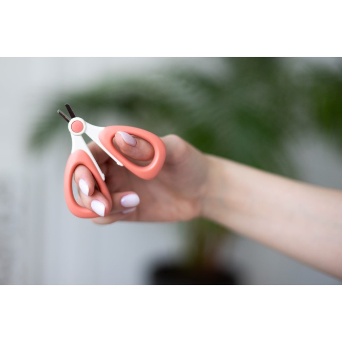 Детские маникюрные ножницы, цвет розовый/белый Детские маникюрные ножницы, цвет розовый/белый