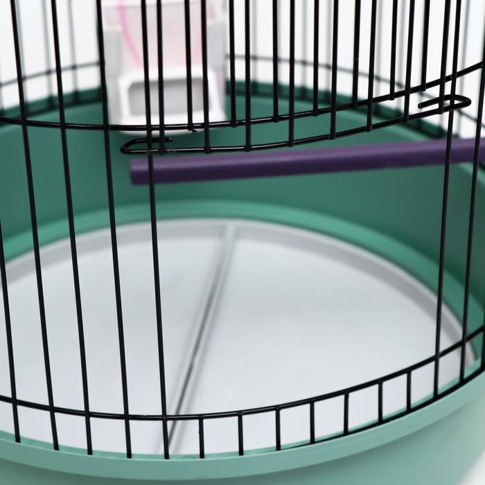 Клетка для птиц круглая, трехярусная сварная, малый поддон, 33 x 77 см, микс цветов Клетка для птиц круглая, трехярусная сварная, малый поддон, 33 x 77 см, микс цветов