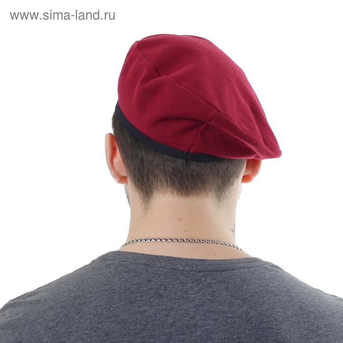 Берет краповый с металлической кокардой, обхват головы 54-58 см Берет краповый с металлической кокардой, обхват головы 54-58 см