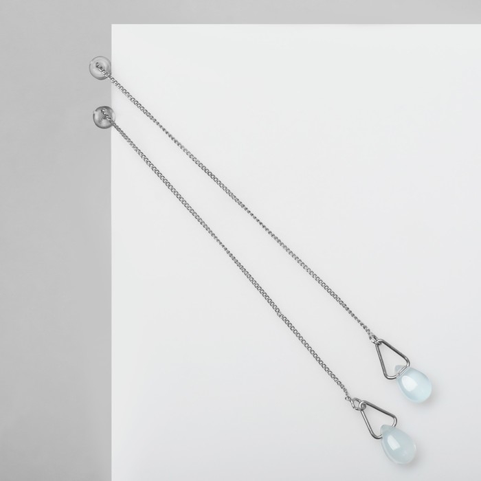 Серьги висячие со стразами «Цепочки» льдинка, цвет МИКС, 9 см Серьги висячие со стразами «Цепочки» льдинка, цвет МИКС, 9 см