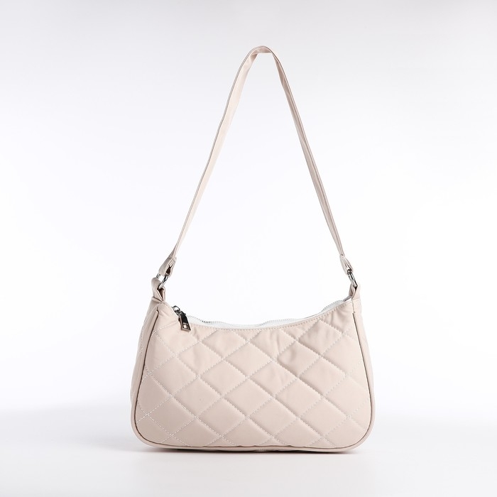 Сумка-багет на молнии, цвет бежевый Сумка-багет на молнии, цвет бежевый