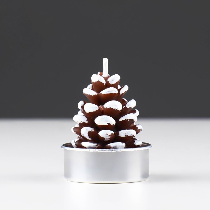 Набор свечи новогодние  Набор свечи новогодние "Шишка", 3 шт, 4×6 см,