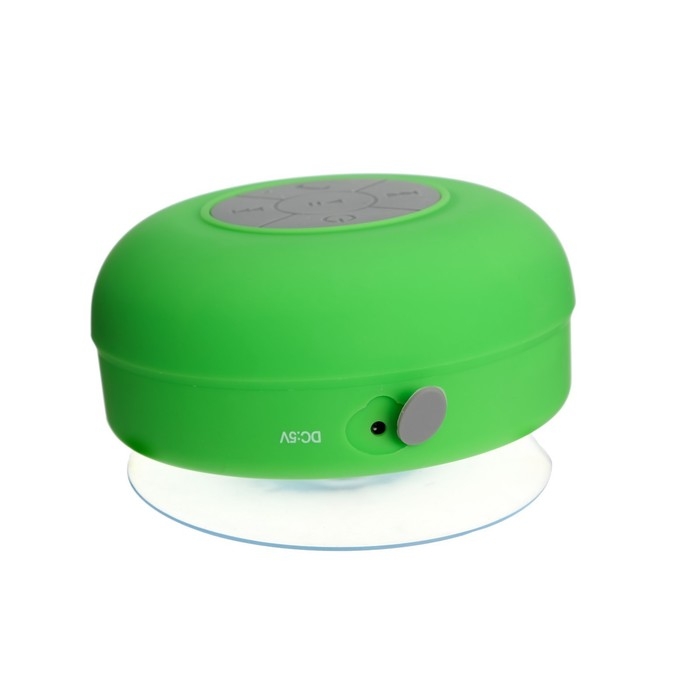 Портативная колонка LuazON LPCK-06, 150 мАч, водостойкая, на присоске, зеленая