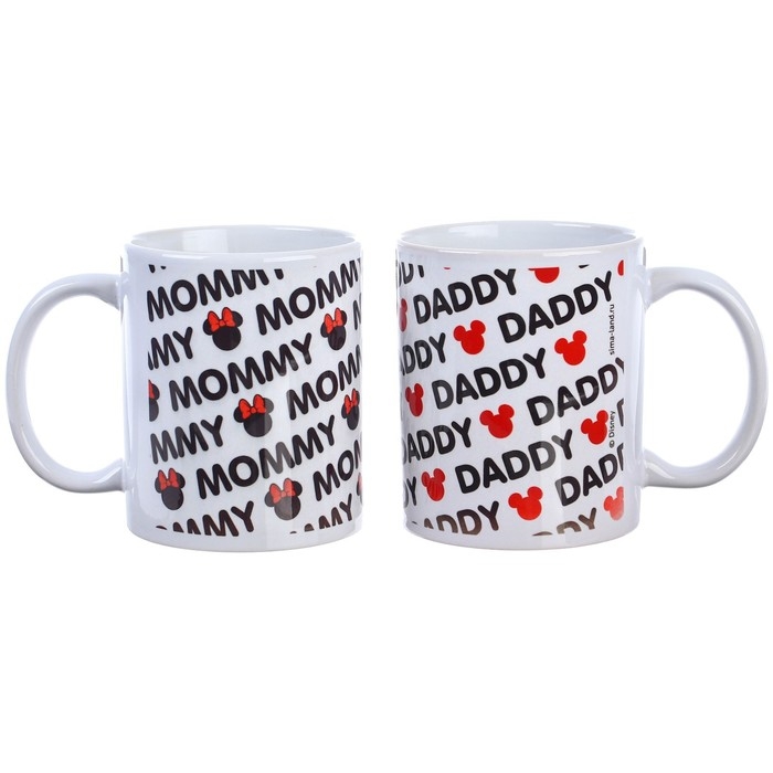 Набор парных кружек, 350 мл Набор парных кружек, 350 мл "Mammy, Daddy", Микки и друзья