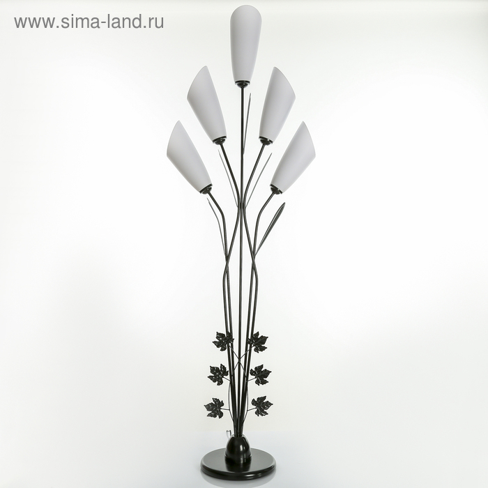 Торшер "Букет" 5x15Вт E27 черный 55х28х165см.