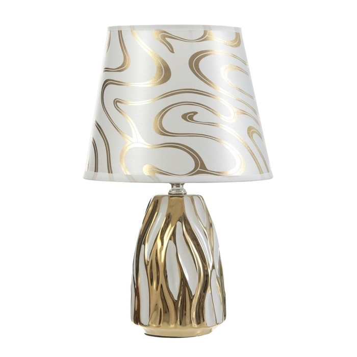 Настольная лампа Настольная лампа "Риана" Е14 40Вт золото белый 20х20х33см RISALUX