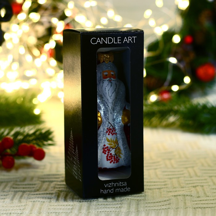 Ёлочная игрушка Ёлочная игрушка "Дед Мороз" рябинка, ручная роспись, 13 см