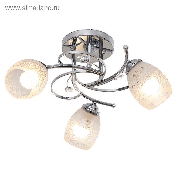 Люстра Люстра "Лаура" 3х40Вт E27 хром 45х45х20см