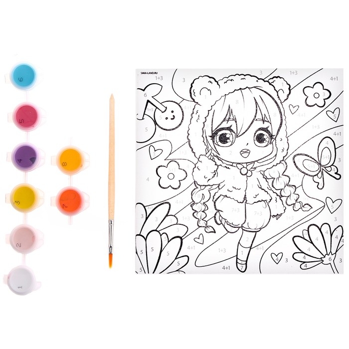 Картина по номерам для детей «Летнее счастье», 15 х 15 см Картина по номерам для детей «Летнее счастье», 15 х 15 см