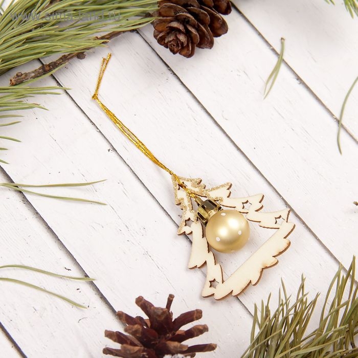 Подвеска новогодняя с елочной игрушкой «Ёлочка» Подвеска новогодняя с елочной игрушкой «Ёлочка»