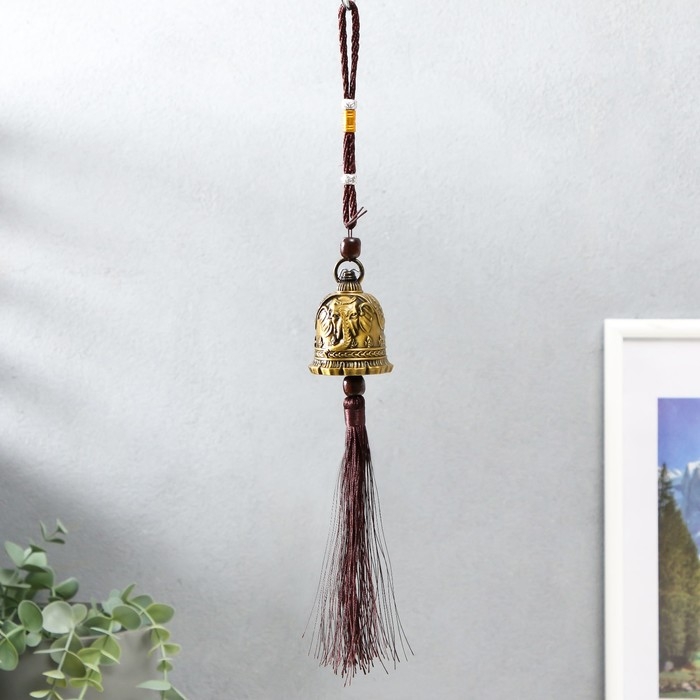 Колокольчик металл  Колокольчик металл "Головы слонов на колоколе" 4х4х31 см